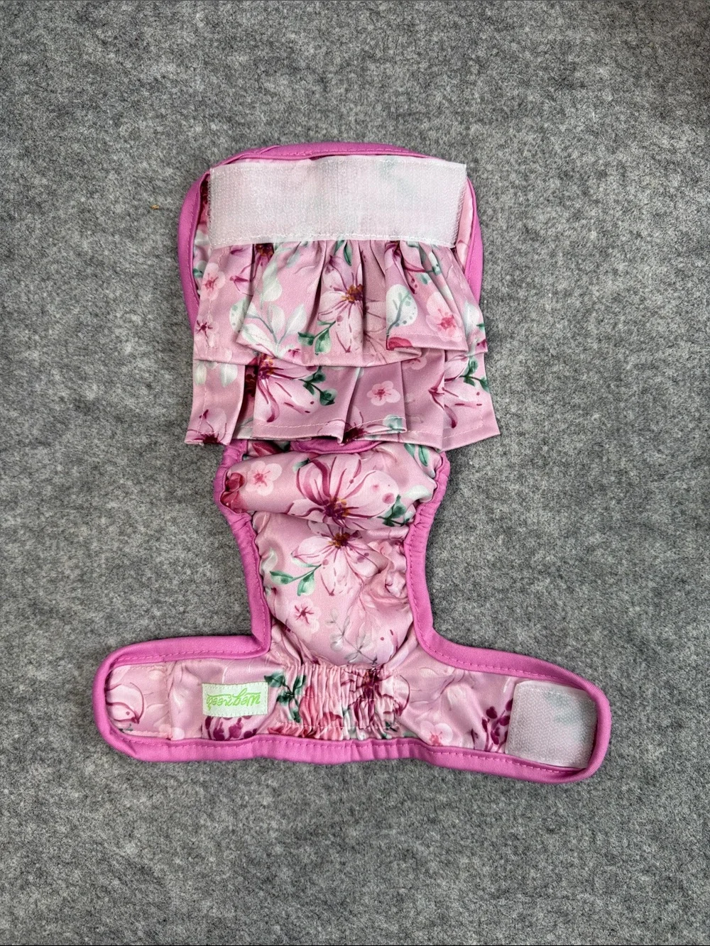 Wegreeco Reusable Female Dog Diapers Small Floral Ruffle Set of 2